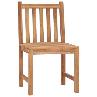 vidaXL Cadeiras de jardim 8 pcs c/ almofadões madeira de teca maciça