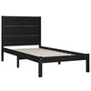 vidaXL Estrutura de cama 100x200 cm pinho maci&ccedil;o preto