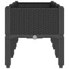 vidaXL Vaso/floreira de jardim c/ pernas 120x40x42 cm PP preto