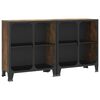 vidaXL Arm&aacute;rios arruma&ccedil;&atilde;o 2pcs 72x36x82 cm metal/MDF castanho r&uacute;stico