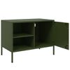 vidaXL Móveis de TV 2 pcs 68x39x50,5 cm aço verde-azeitona