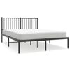 vidaXL Estrutura de cama com cabeceira 135x190 cm metal preto