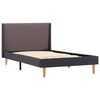 vidaXL Estrutura de cama 100x200 cm tecido cinzento-acastanhado