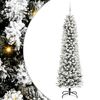 vidaXL &Aacute;rvore de Natal Artificial Branco 210 cm PVC, Metal e Pl&aacute;stico