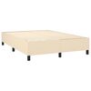 vidaXL Cama com molas/colch&atilde;o 140x190 cm tecido cor creme