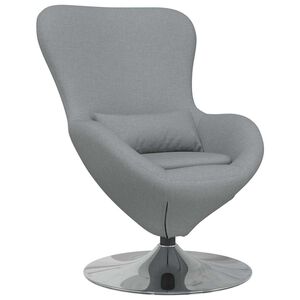 vidaXL Cadeira ovo Cinzento-claro 63 x 73 x 90 cm tecido