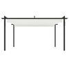 vidaXL Gazebo de jardim com telhado retr&aacute;til 4x3 m cor creme