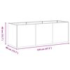 vidaXL Planter 120x40x40 cm a&ccedil;o galvanizado