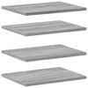 vidaXL Prateleiras de parede 4pcs derivados de madeira cinzento sonoma