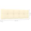 vidaXL Banco de jardim c/ almofad&otilde;es cor creme 179 cm pinho impregnado