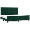 vidaXL Estrutura de cama sem colch&atilde;o 200x200 cm veludo verde-escuro