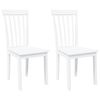 vidaXL Cadeiras de jantar 2 pcs madeira de seringueira maci&ccedil;a branco