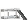 vidaXL Beliche c/ escorrega e escada 90x190 cm pinho maci&ccedil;o branco