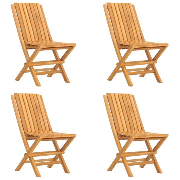 vidaXL 5 pcs conjunto de jantar p/ jardim madeira de teca maciça