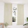 vidaXL Cortinas blackout com ganchos 2 pcs 140x175 cm veludo cor creme