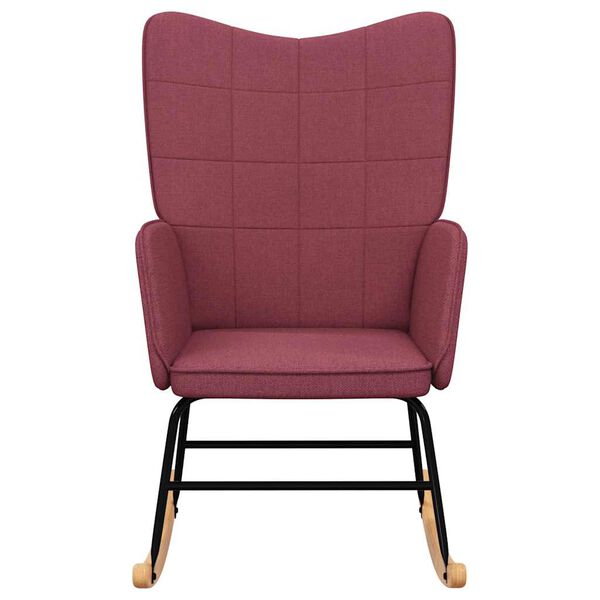 vidaXL Cadeira de baloi&ccedil;o tecido vermelho tinto