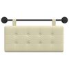 vidaXL Cabeceira Suspensa Creme 100 x 55 x 5 cm Couro Sint&eacute;tico