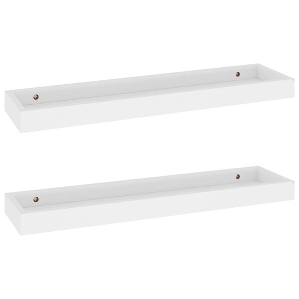 vidaXL Prateleiras parede Loggia 2 pcs 60x15x4cm MDF branco