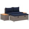 vidaXL Conjunto de Sof&aacute;s para Exterior 4 -Seater 4 pcs 55 x 30 x 39 cm