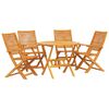 vidaXL Conjunto de Jantar para Jardim 5 pcs Castanho