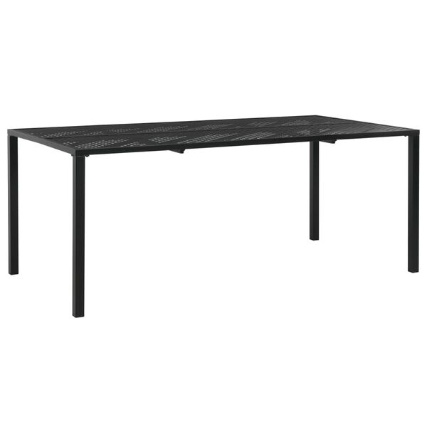 vidaXL 7 pcs conjunto de jantar para exterior a&ccedil;o preto