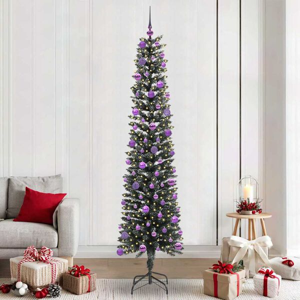 vidaXL &Aacute;rvore de Natal Artificial Verde 240 cm PVC, Pl&aacute;stico e A&ccedil;o