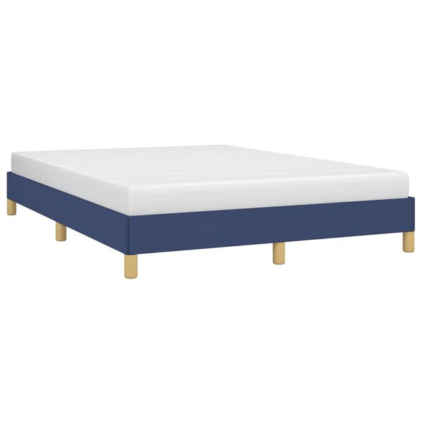 vidaXL Estrutura de cama sem colch&atilde;o 140x200 cm tecido azul