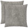 vidaXL Almofada HEERLEN 2 unid. Cinzento-claro Fleece de microfibra