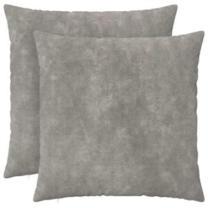 vidaXL Almofada HEERLEN 2 unid. Cinzento-claro Fleece de microfibra