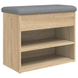 vidaXL Banco sapateira 62x32x50 cm derivados madeira carvalho sonoma
