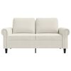 vidaXL Sof&aacute; de 2 lugares veludo 120 cm cor creme