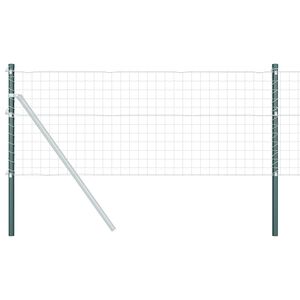 vidaXL Poste de Cerca 2 unid. Verde 50 cm A&ccedil;o com Revestimento em P&oacute;