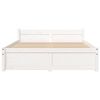 vidaXL Estrutura cama pequena casal 120x190 cm pinho maciço branco