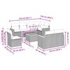 vidaXL 9 pcs conjunto de sof&aacute;s p/ jardim c/ almofad&otilde;es vime PE preto