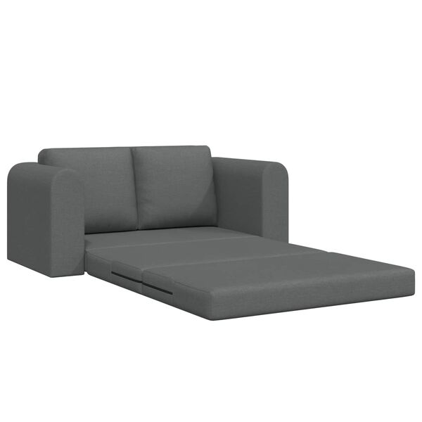 vidaXL Sof&aacute;-Cama Dobr&aacute;vel Cinza Escuro 148 x 71 x 83 cm tecido