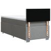 vidaXL Cama com molas/colch&atilde;o 80x200 cm tecido cinza-claro