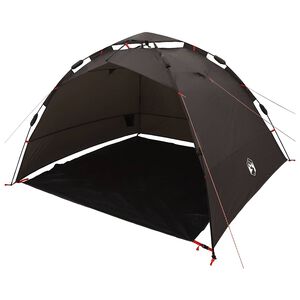 vidaXL Tenda de pesca para 4 pessoas liberta&ccedil;&atilde;o r&aacute;pida castanho