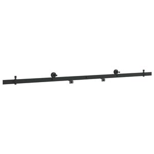 vidaXL Kit de ferragens para portas de correr 200 cm A&ccedil;o Preto