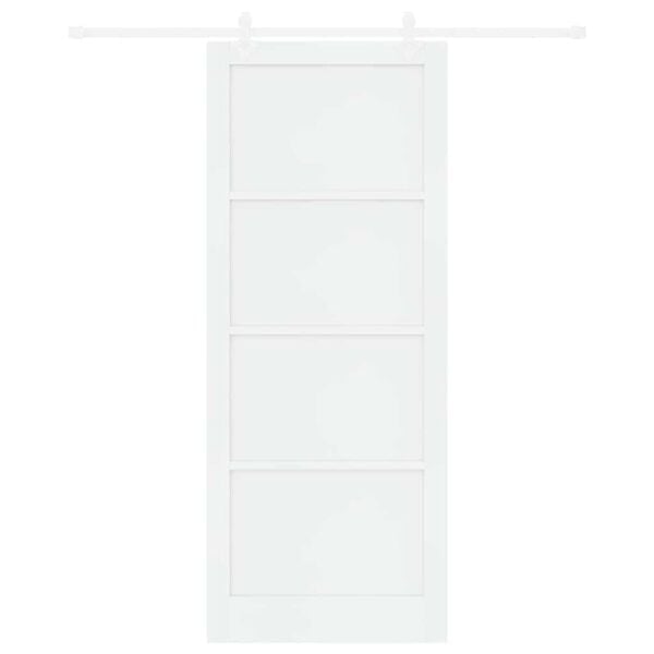 vidaXL Porta Deslizante Branco 93 x 232 cm Madeira de Pinheiro S&oacute;lida