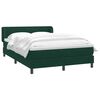 vidaXL Cama com molas/colch&atilde;o 160x220 cm veludo verde-escuro