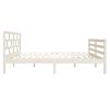vidaXL Estrutura cama pequena casal 120x190 cm pinho maciço branco