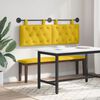 vidaXL Cabeceira Suspensa Amarelo 150 x 55 x 7 cm Veludo