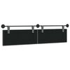 vidaXL Cabeceira Suspensa Riscas Cinza Escuro 210 x 55 x 5 cm tecido