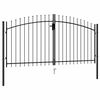 vidaXL Port&atilde;o de cerca Woerden Porta dupla com ponta afiada 299,5x199,5 cm