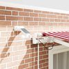 vidaXL Toldo Retr&aacute;til Vermelho e Branco 350 x 250 cm Poli&eacute;ster e Metal