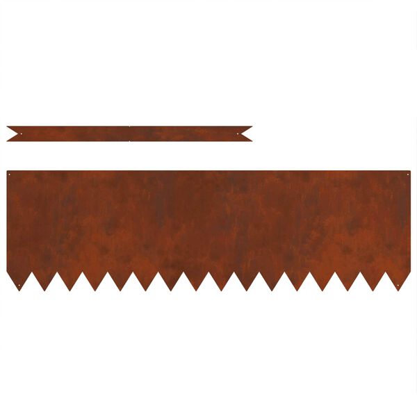 vidaXL Acabamento para Gramado 50 pcs Castanho 100 x 0.05 x 20 cm