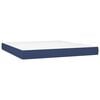 vidaXL Cama box spring c/ colch&atilde;o e LED 180x200 cm tecido azul