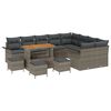 vidaXL Conjunto de Sof&aacute; de Jardim com almofada 13 pcs Cinzeto