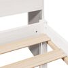 vidaXL Cama com estante sem colchão 90x200 cm pinho maciço branco
