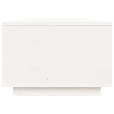vidaXL Mesa de centro 80x80x35,5 cm madeira de pinho maciça branco